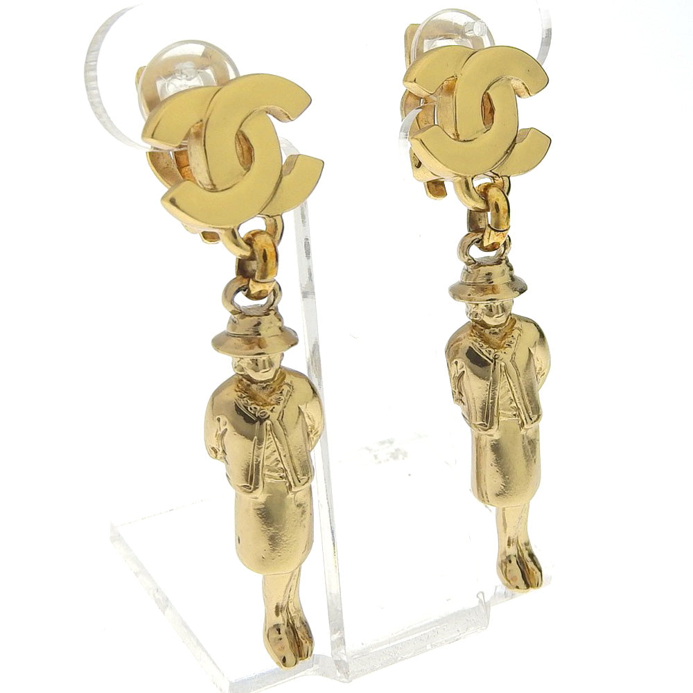 CHANEL Chanel Mademoiselle Coco Doormotif G 02P Earring A+ Ranked Earring