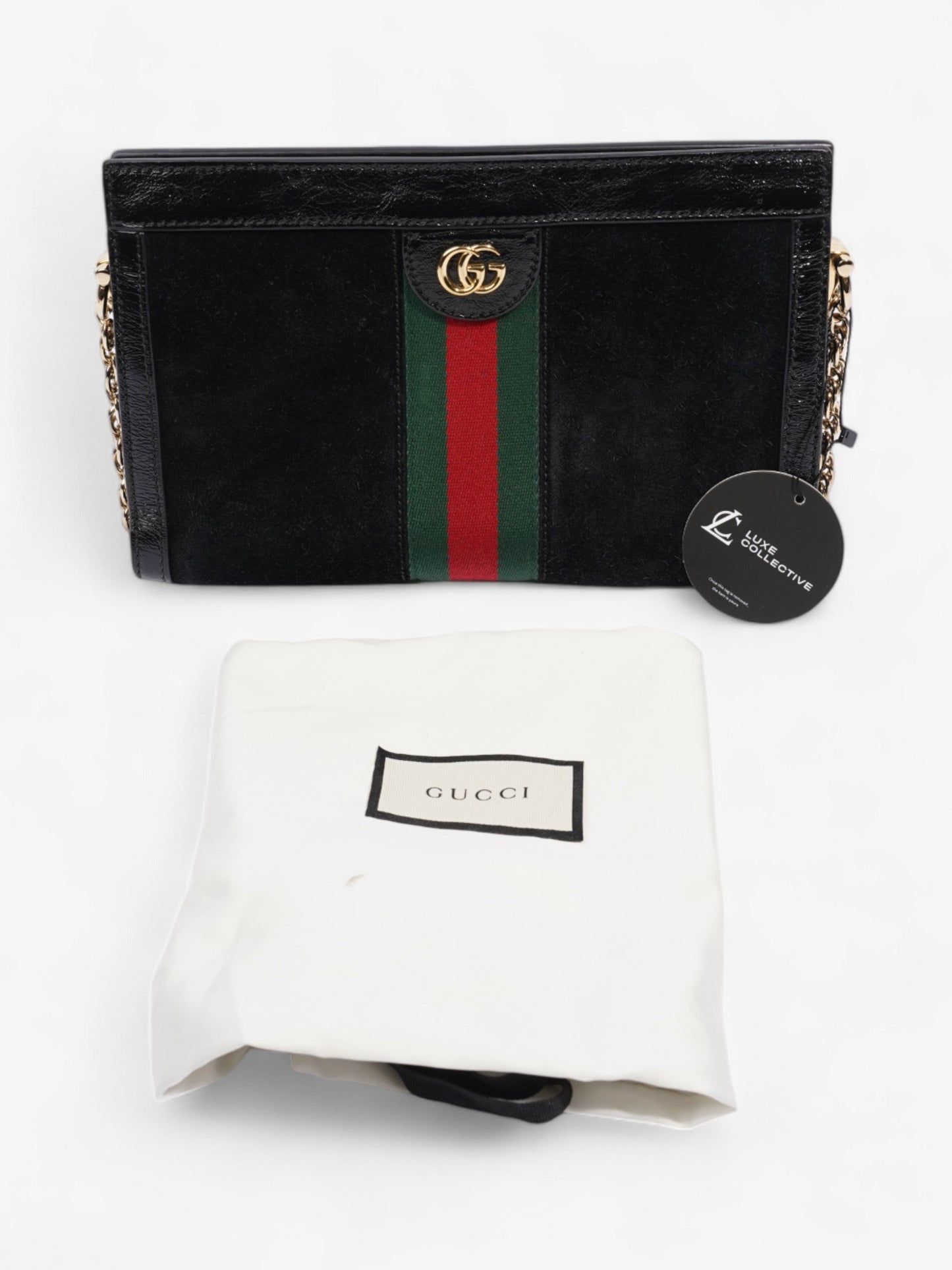 Gucci Ophidia GG Black / Red / Green Suede