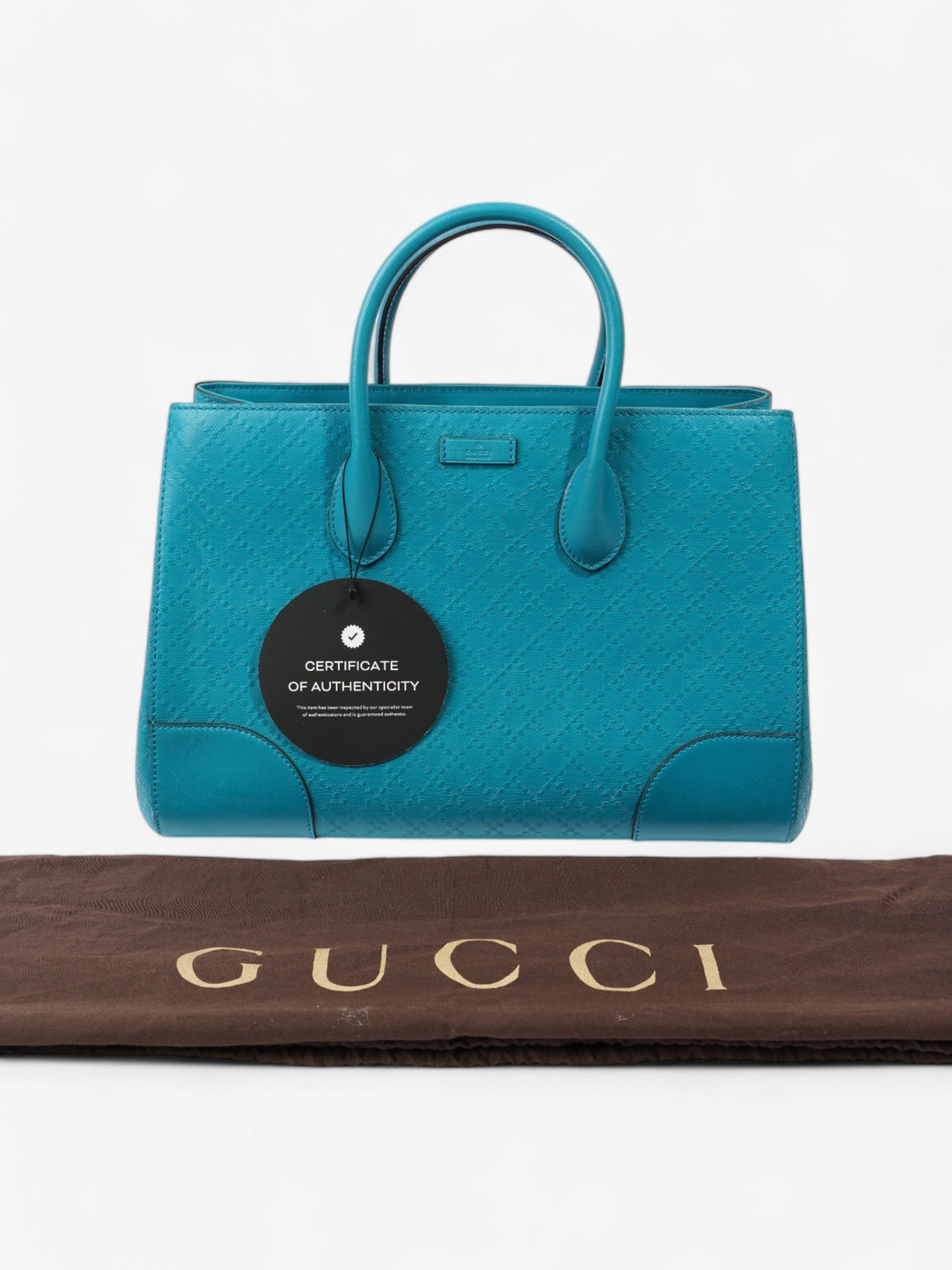 Gucci Diamante 2-Way Turquoise Leather