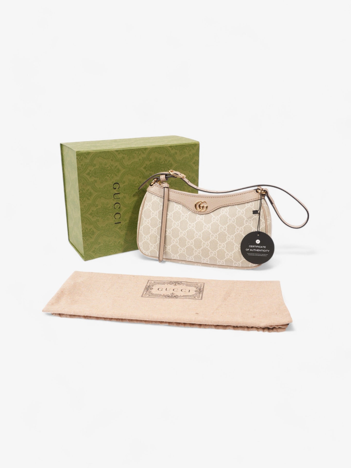 Gucci Ophidia GG Supreme / Beige / Oatmeal Coated Canvas Small
