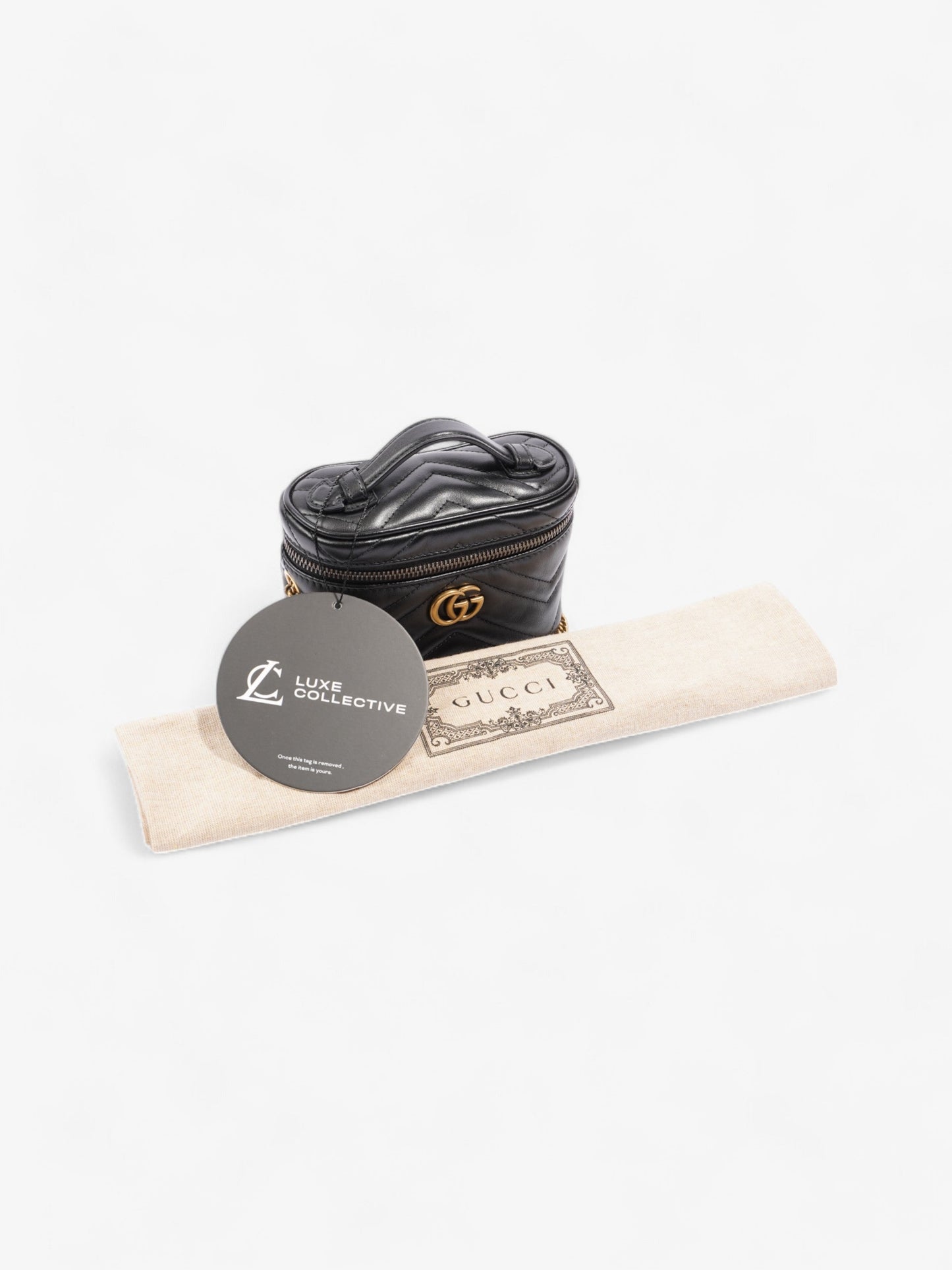 Gucci GG Marmont Vanity Black Matelasse Leather Mini