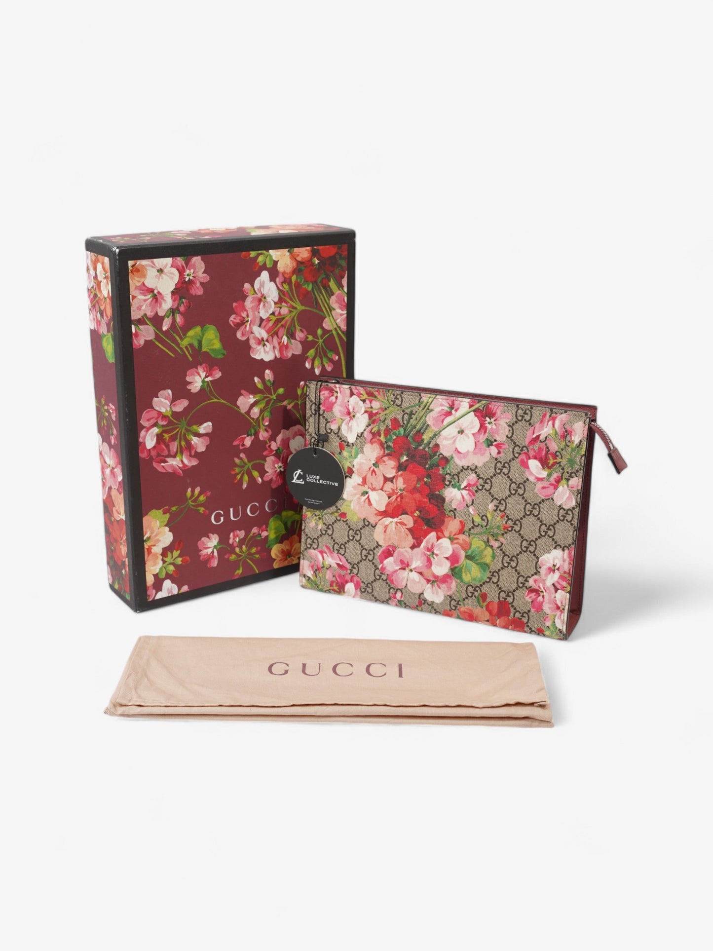 Gucci GG Blooms Pouch GG Supreme / Bloom Coated Canvas