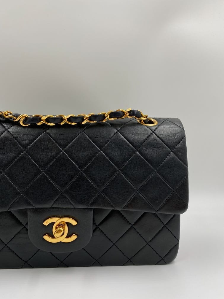 Chanel Classic Flap Small Lambskin Gold Shoulder Bag 2
