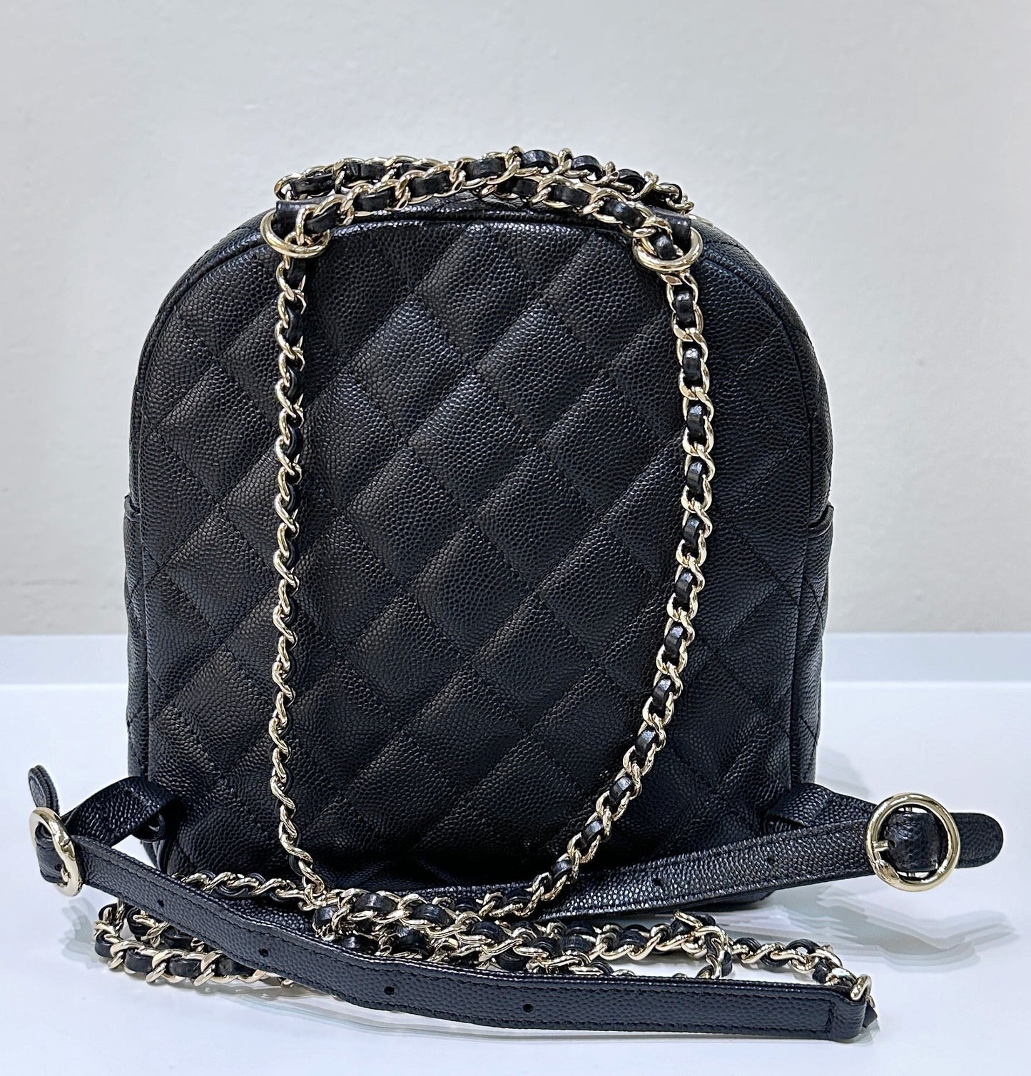 Chanel Small Quilted Black Backpack