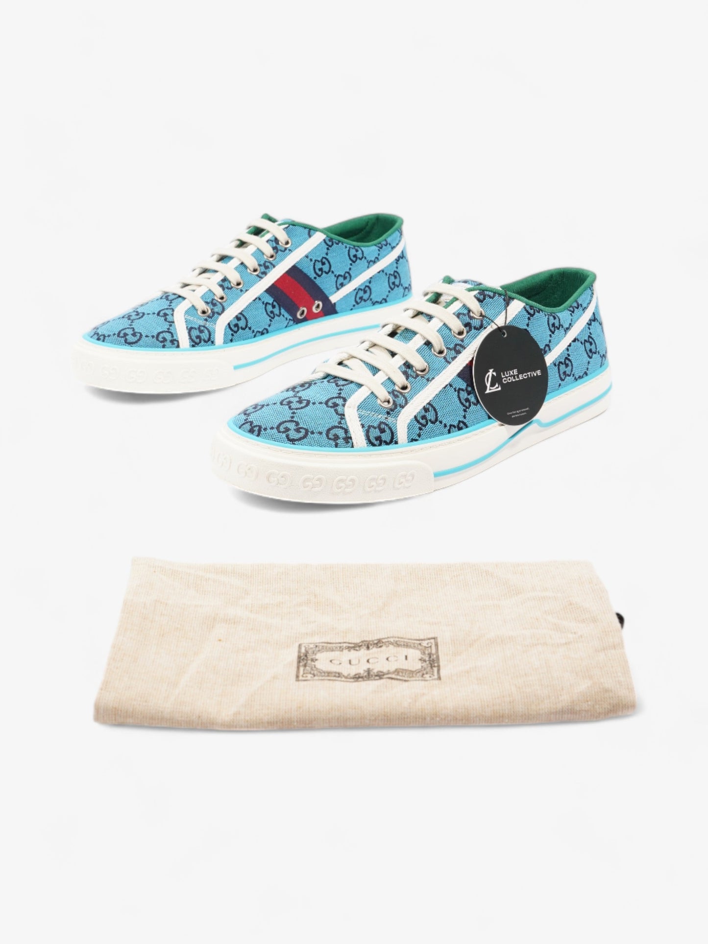 Gucci Tennis 1977 Blue GG Canvas EU 44 UK 10