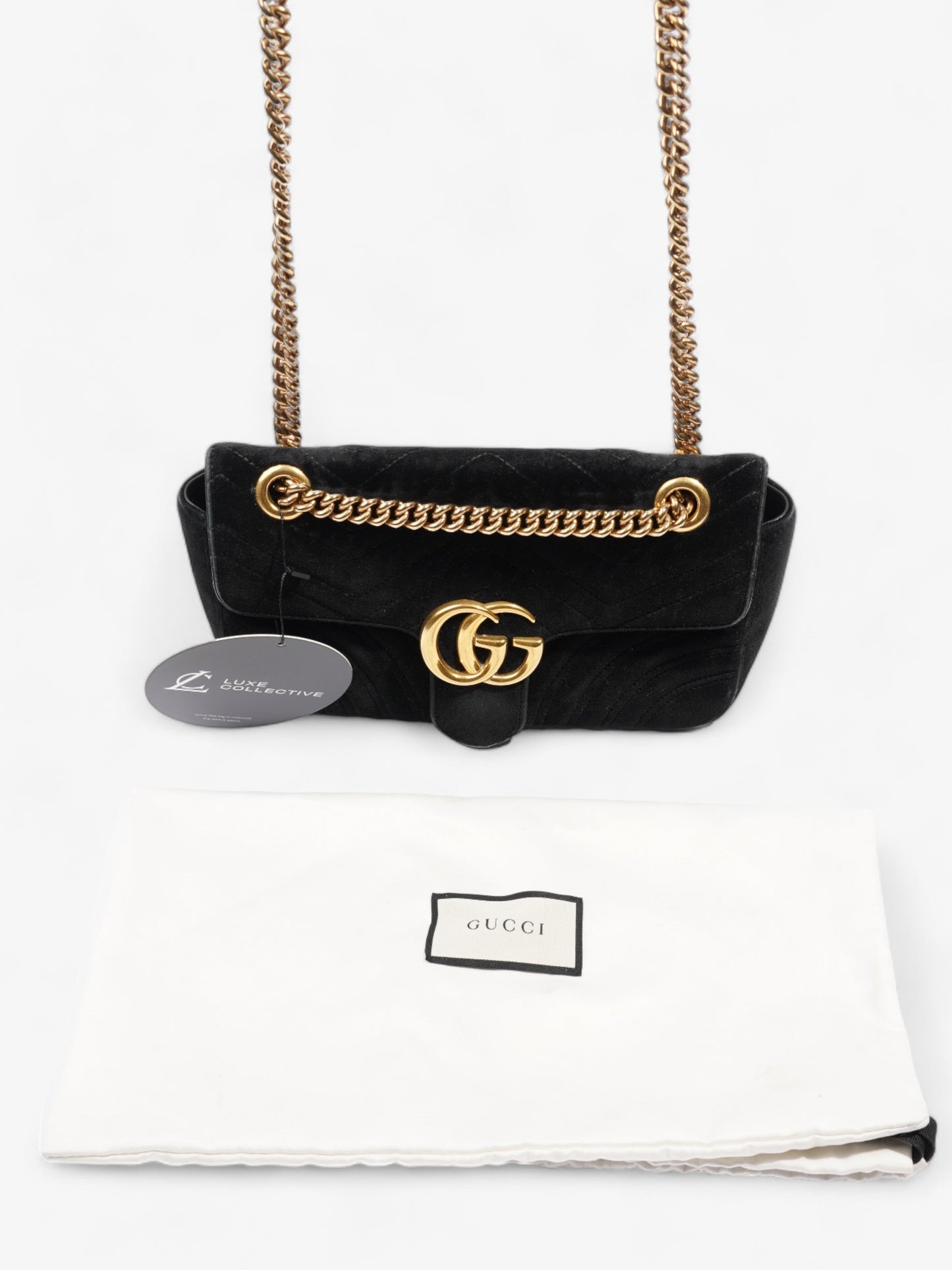 Gucci GG Marmont Black Velvet Small