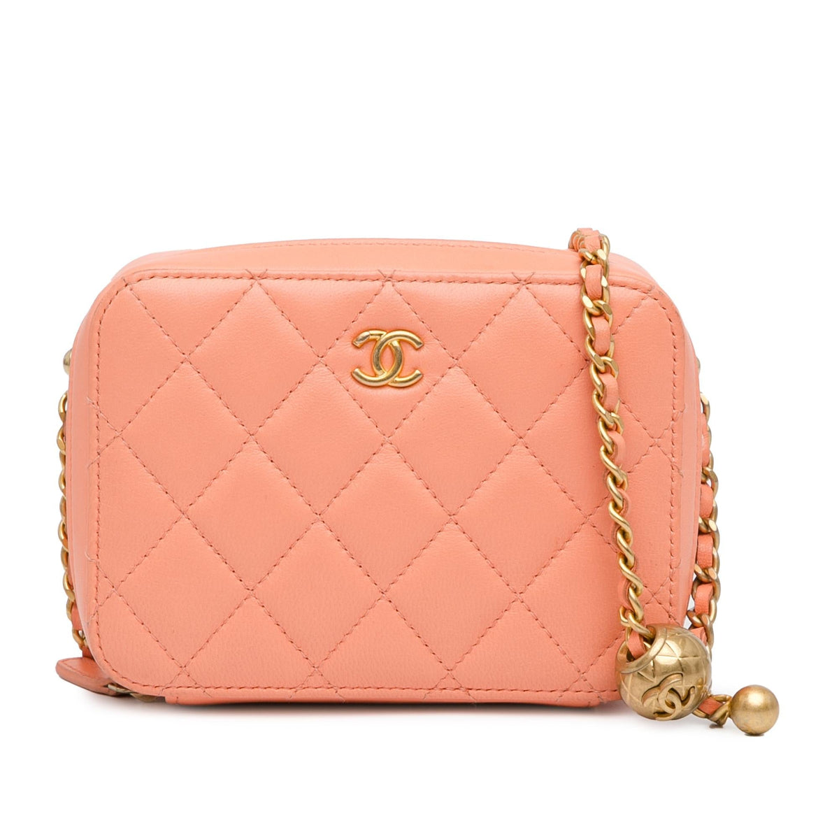Chanel CC Quilted Lambskin Pearl Crush Camera Bag (SHG-S5d4T2)