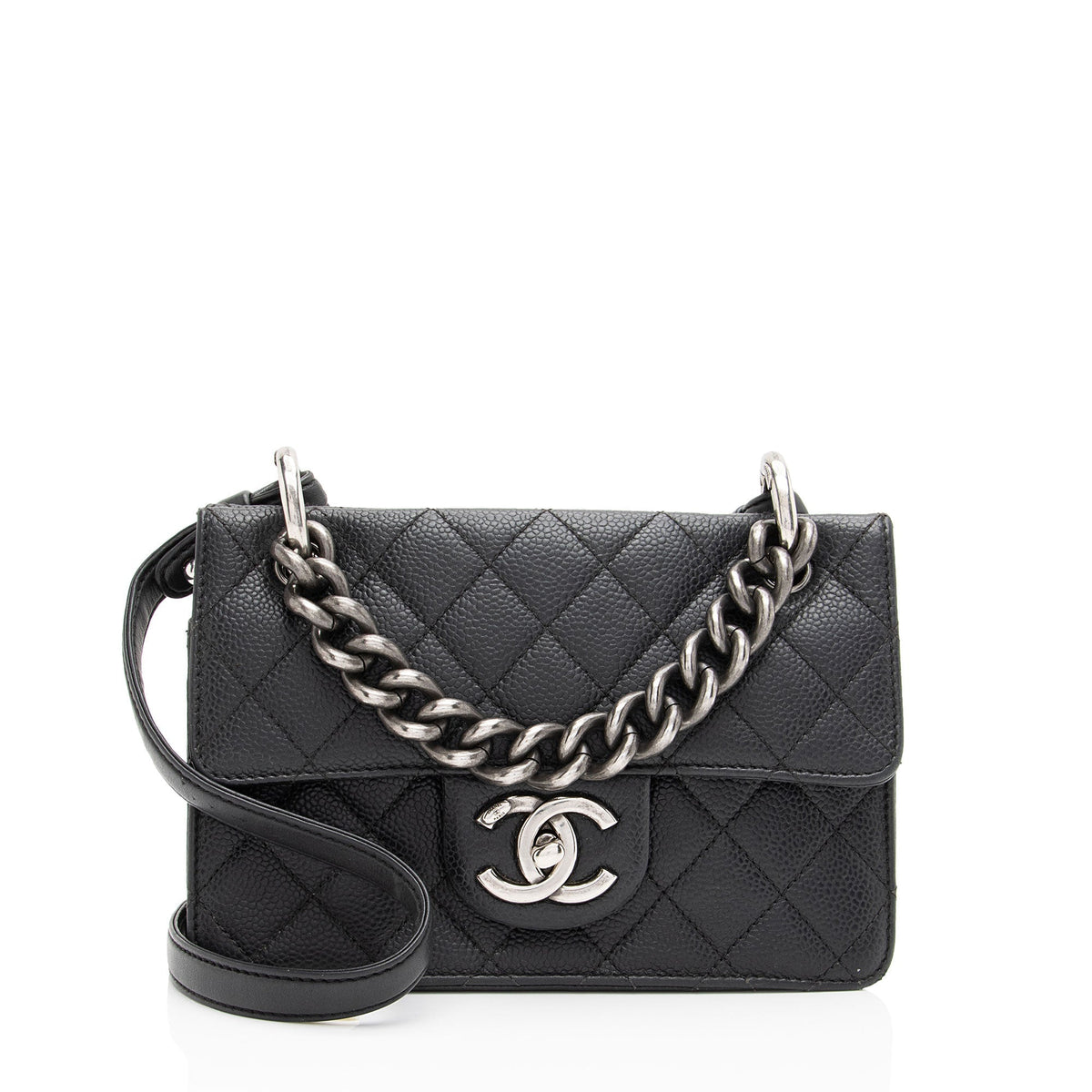 Chanel Caviar Leather Retro Class Small Flap Bag (SHF-W9Q8I9)