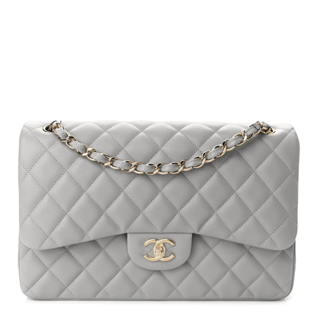 CHANEL CLASSIC QUILTED CAVIAR JUMBO DOUBLE FLAP BAG