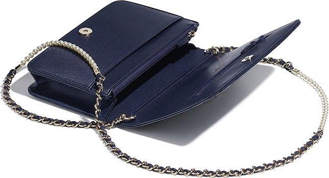 Chanel Wallet On Chain – WOC Quilted Lambskin Dark Blue SiLouis Vuittoner-Toned