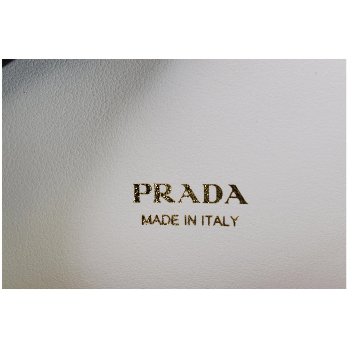 PRADA Saffiano Triangle Leather Crossbody Phone Pouch Bag White
