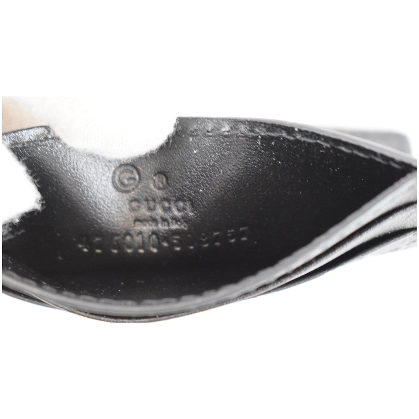 GUCCI Microguccissima Card Case Black 476010
