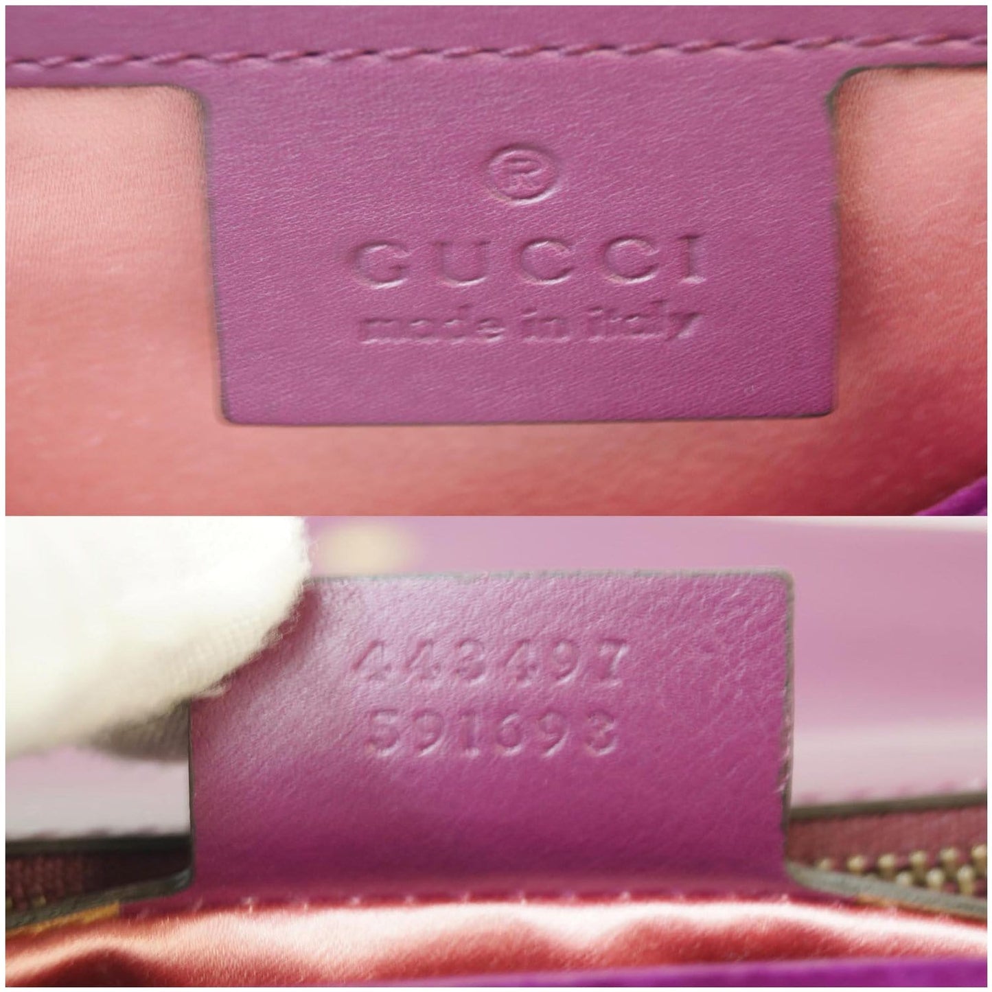 GUCCI GG Marmont Velvet Small Shoulder Bag Purple 443497