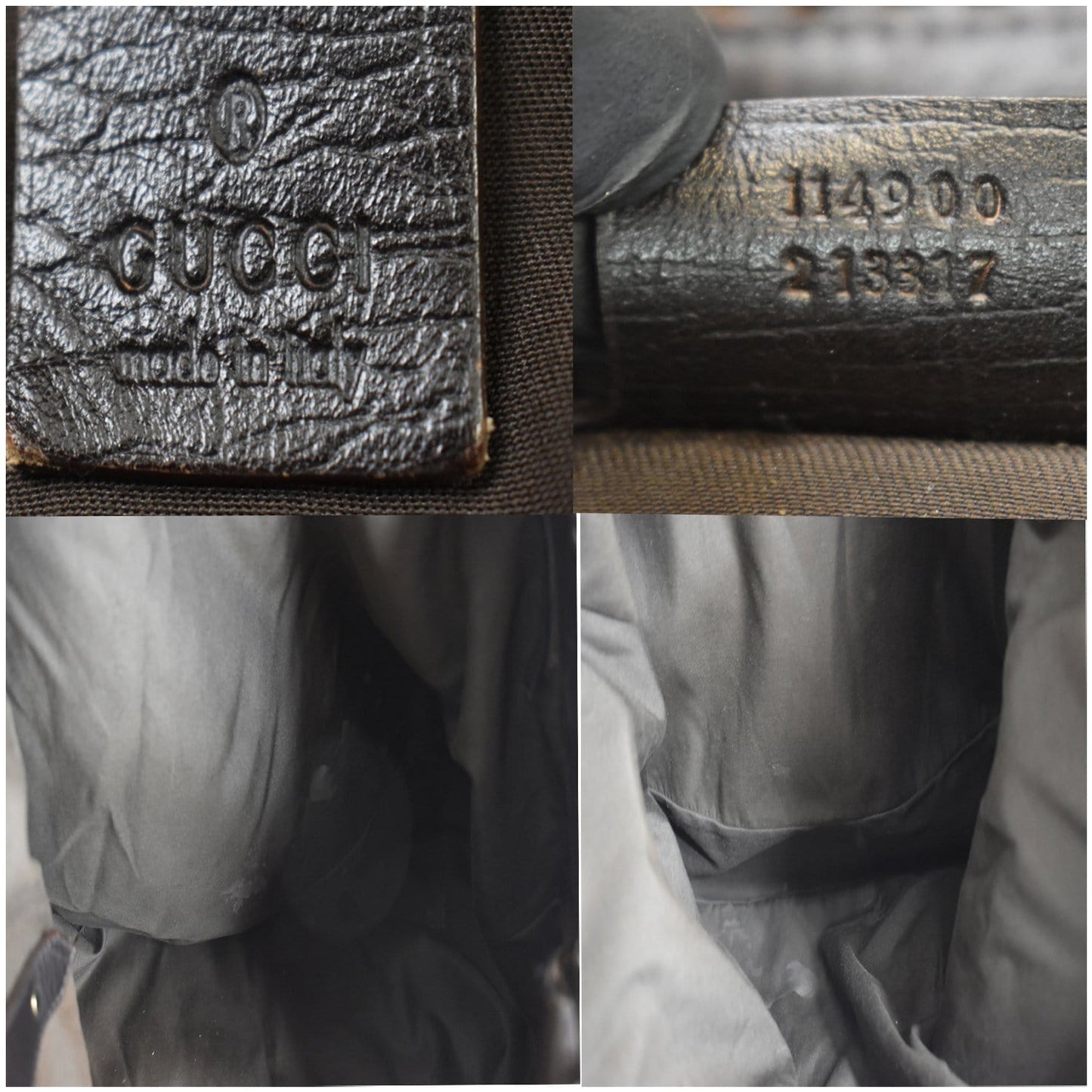 GUCCI Horsebit GG Canvas Large Hobo Bag Beige