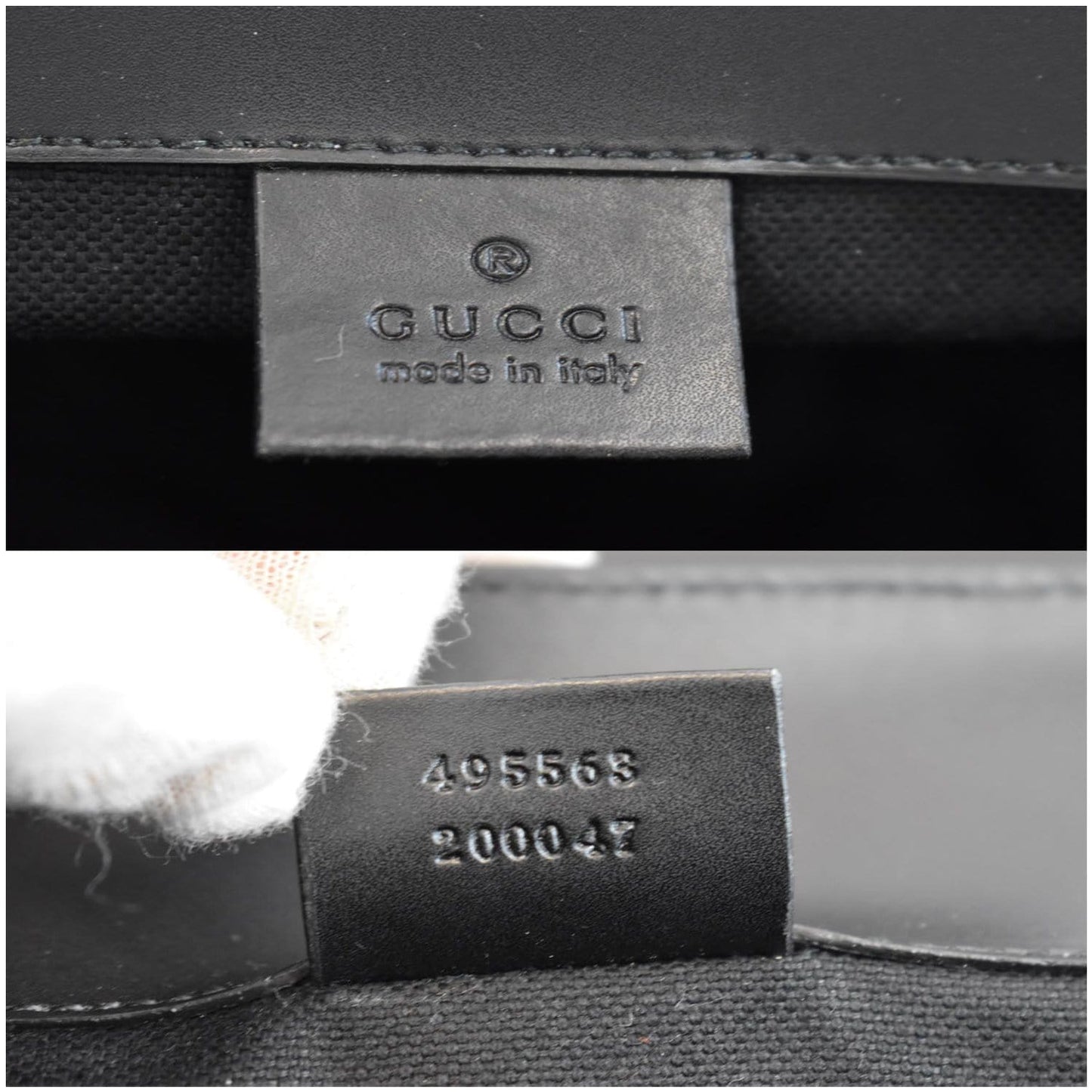 GUCCI GG Supreme Microfiber Backpack Bag 495563 Black