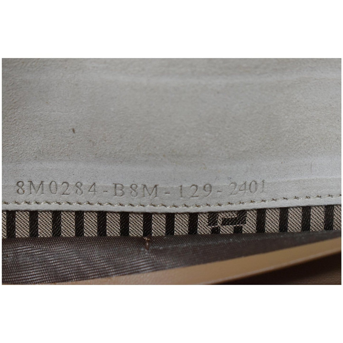 FENDI Tricolor Leather Fendista Envelope Clutch Beige