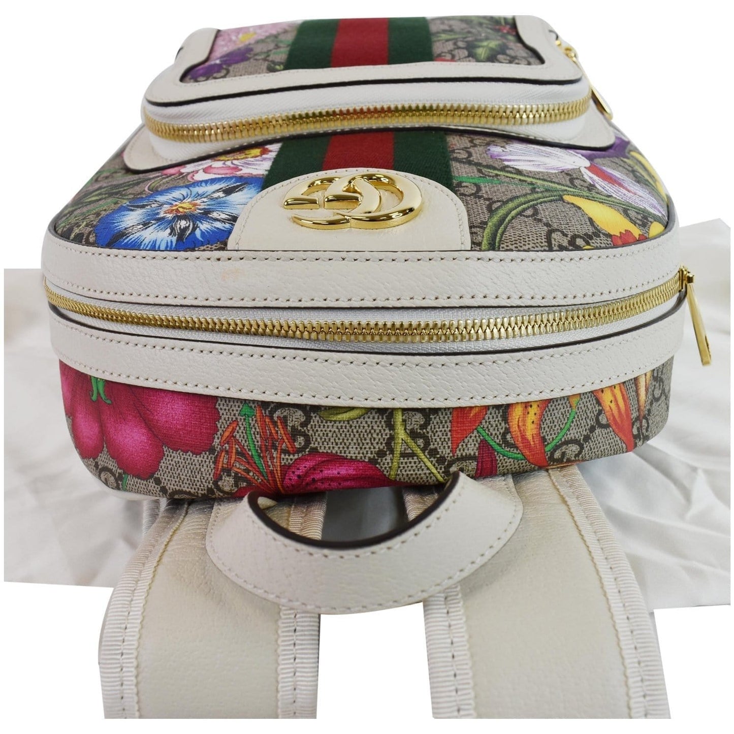 GUCCI Ophidia GG Flora Small Supreme Canvas Backpack Bag Beige 547965 - 20% OFF