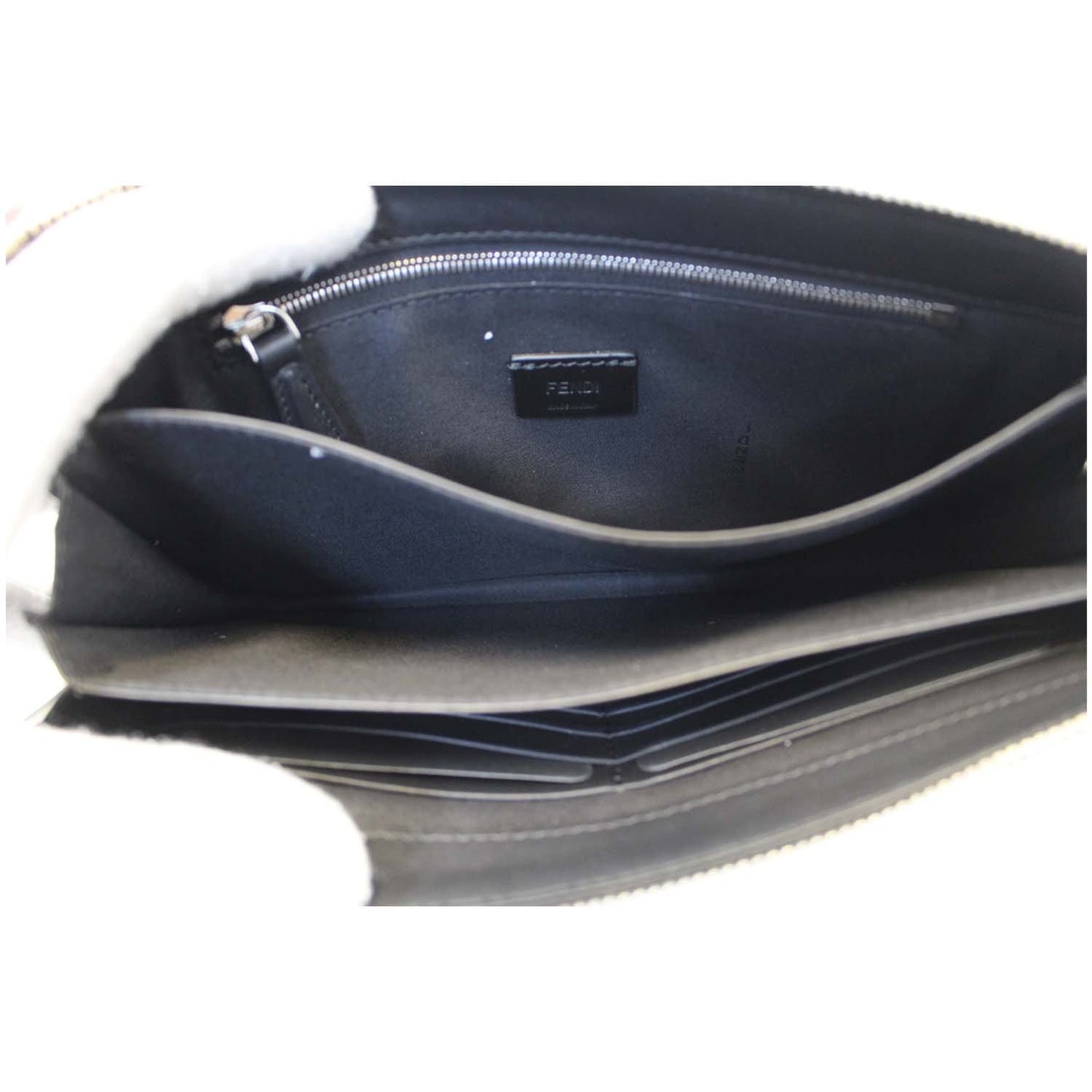 FENDI Metal Bag Bugs Slim Clutch Black - Last Call