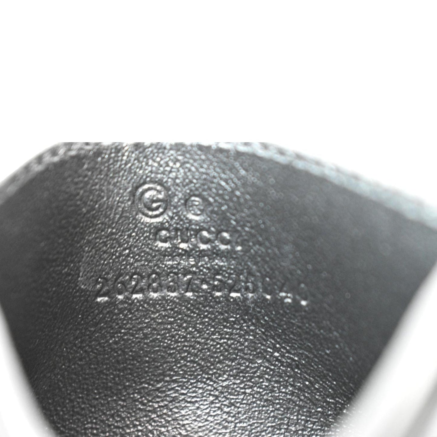 GUCCI Microguccissima Monogram Leather Card Case Black 262837