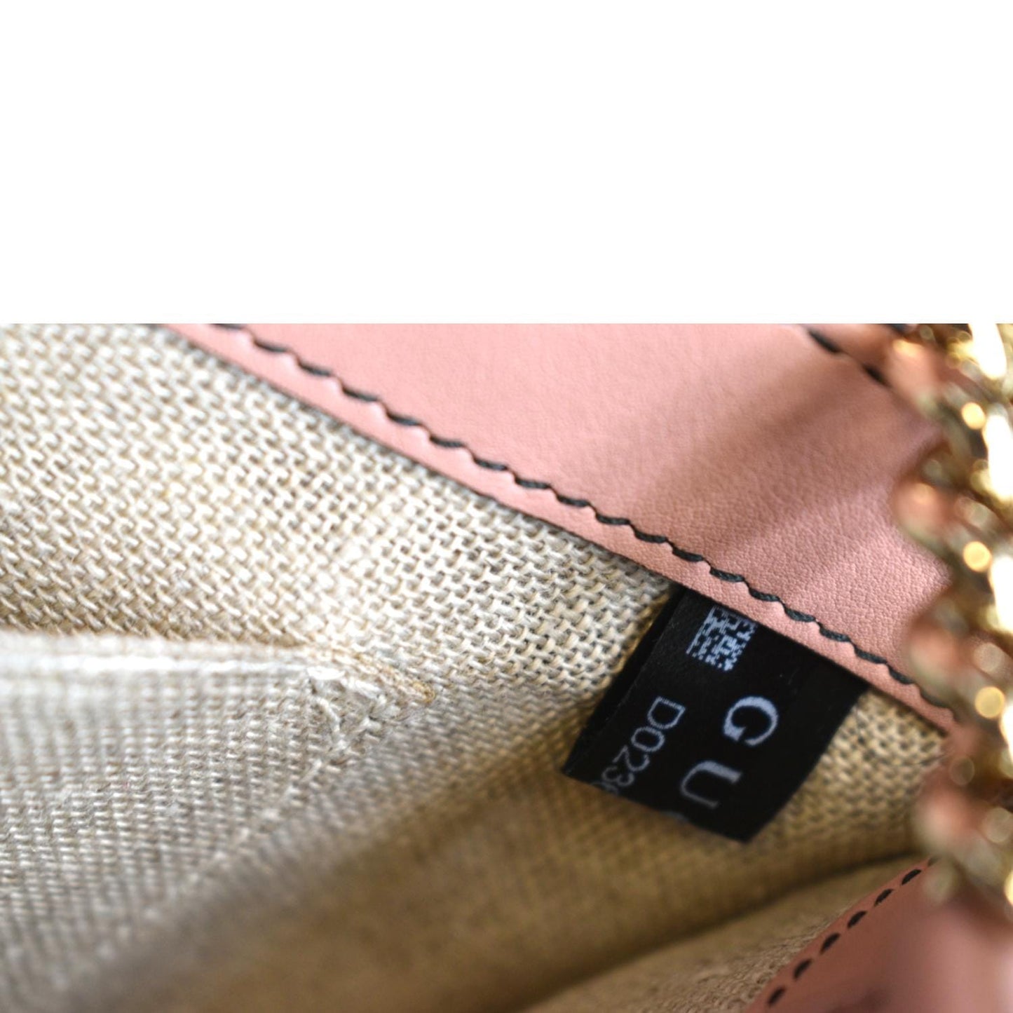 GUCCI Emily Medium GG Guccissima Leather Chain Shoulder Bag Light Pink 449635