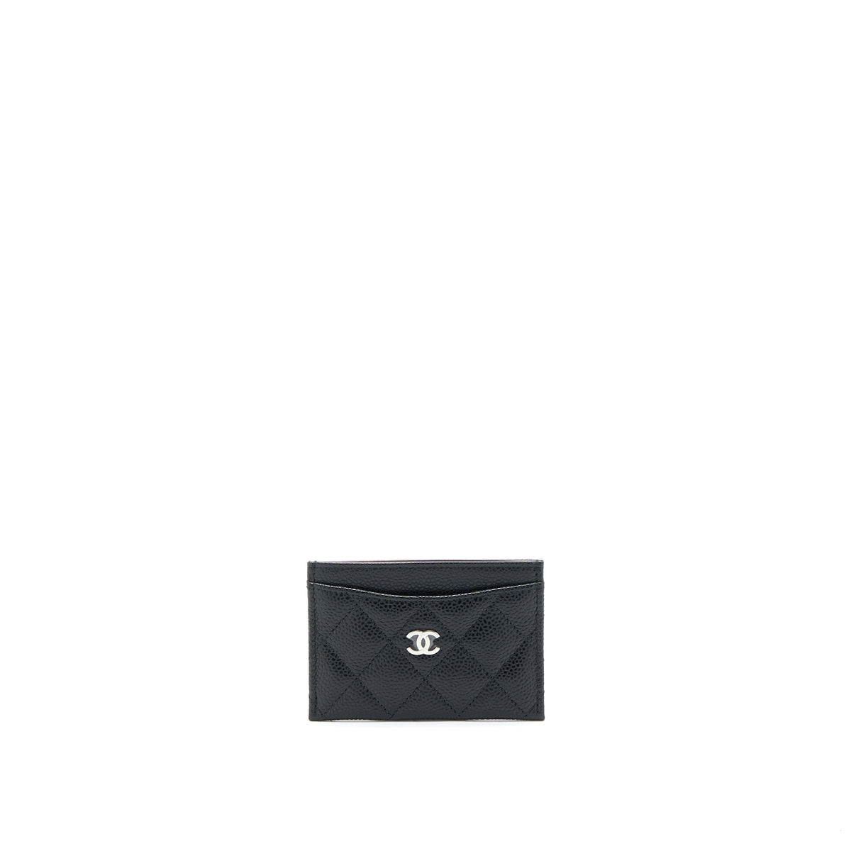 Chanel Classic Holder Caviar Black SHW (Microchip)