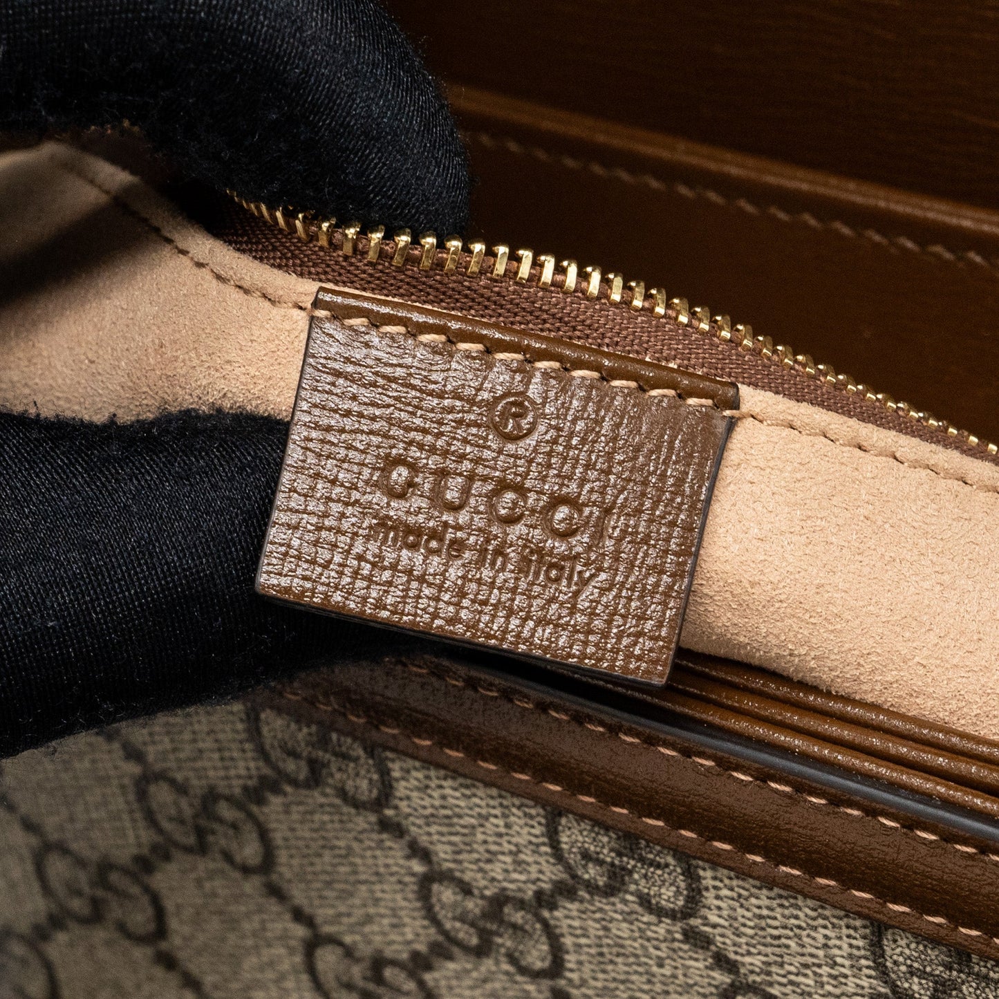 Gucci Horsebit 1955 Shoulder Bag GG Supreme Canvas / Leather Brown