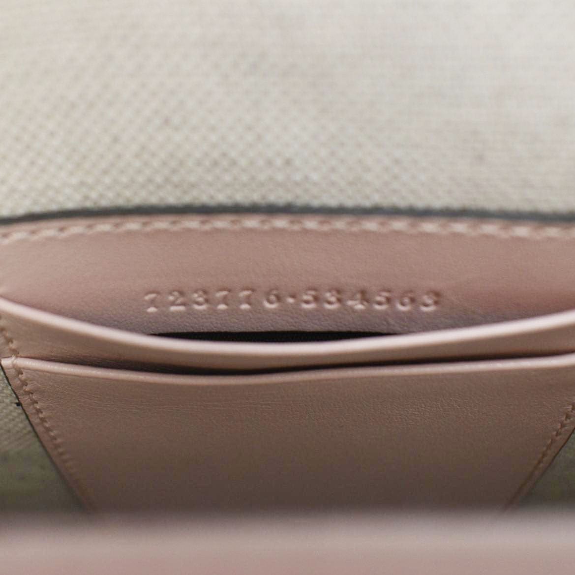 GUCCI GG Matelasse Mini Leather Top Handle Crossbody Bag Pink 723776