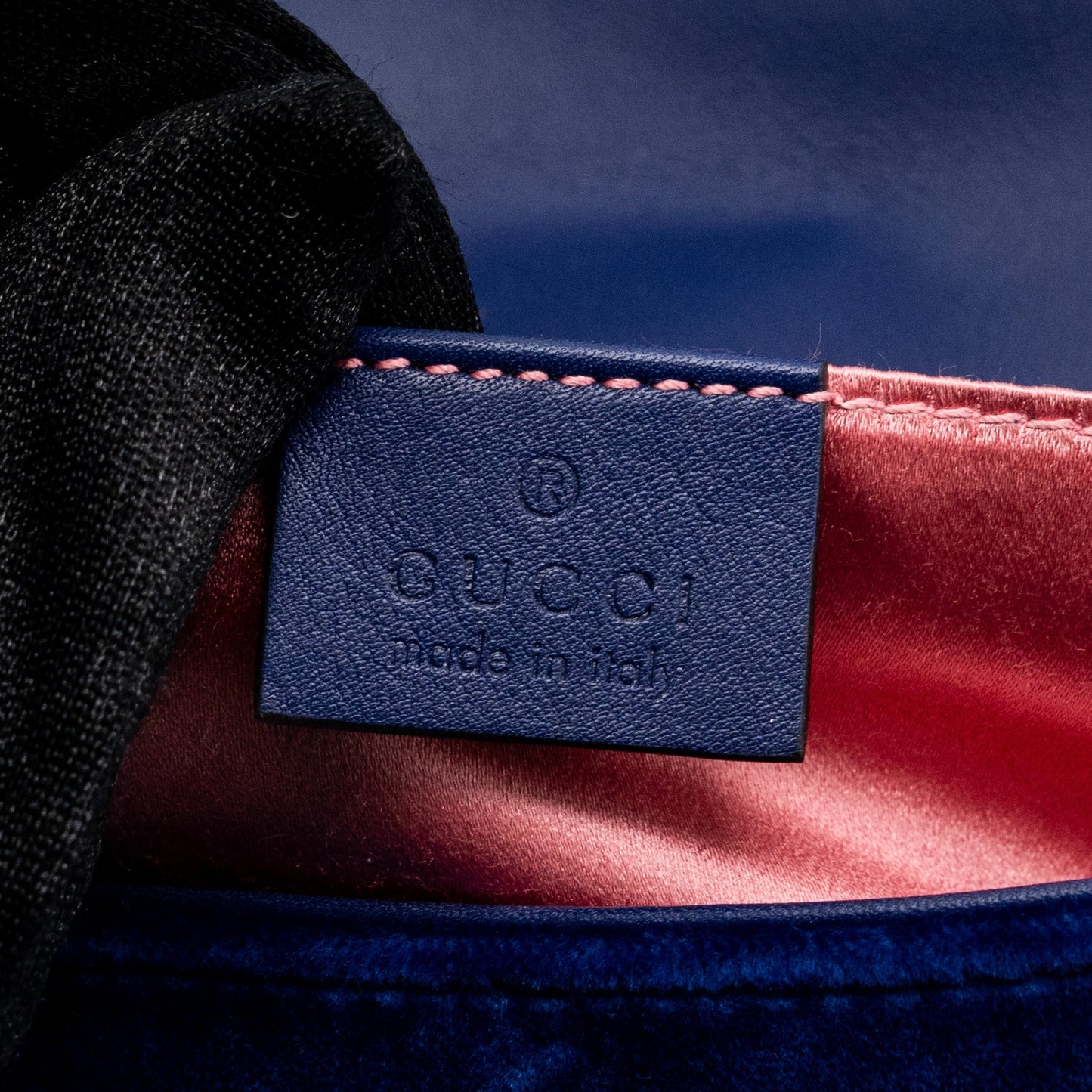 Gucci small GG Marmont bag Velvet blue