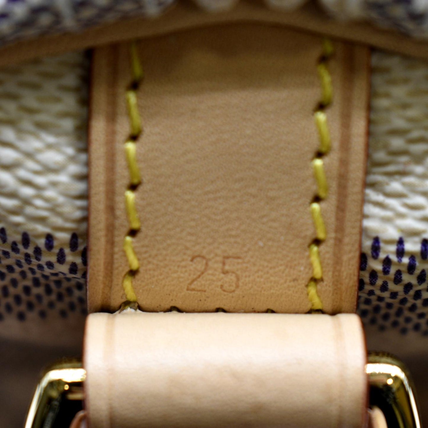 LOUIS VUITTON Nautical Speedy 25 Bandouliere Damier Azur Shoulder Bag White