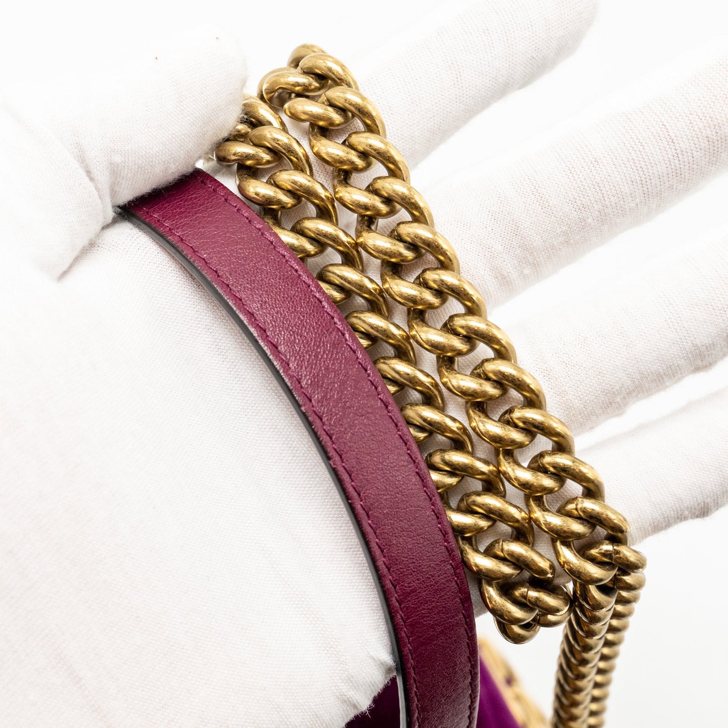 Gucci Mini GG Marmont Shoulder Bag Velvet Hot Pink