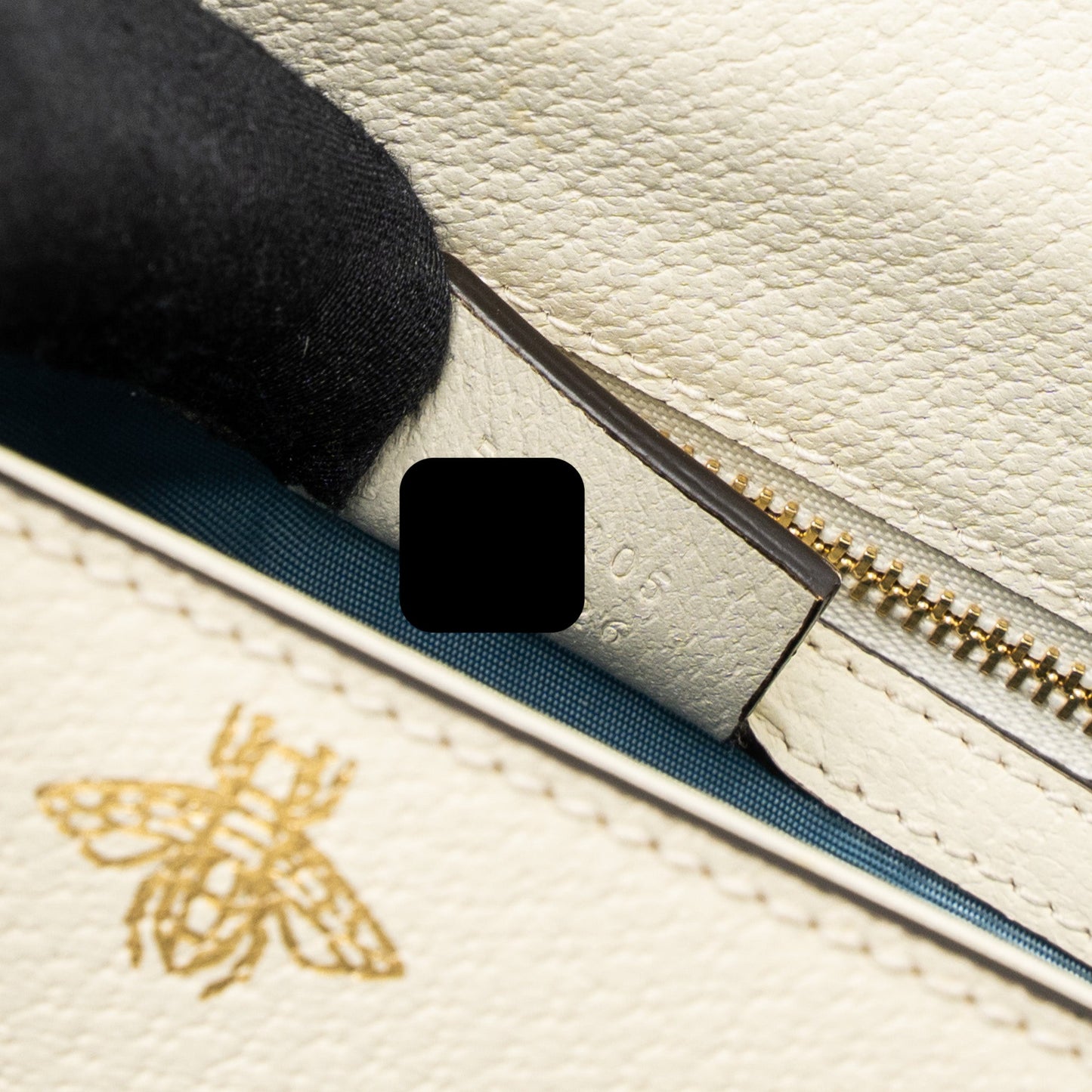 Gucci Small Sylvie Bag Bee Printed Calfskin White