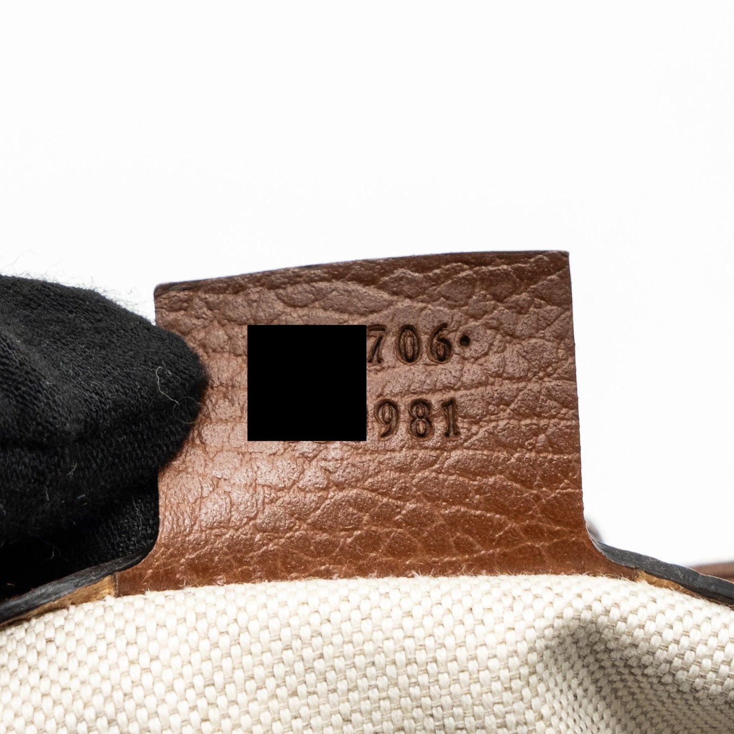 Gucci Jackie 1961 small shoulder bag denim / calfskin blue/ brown