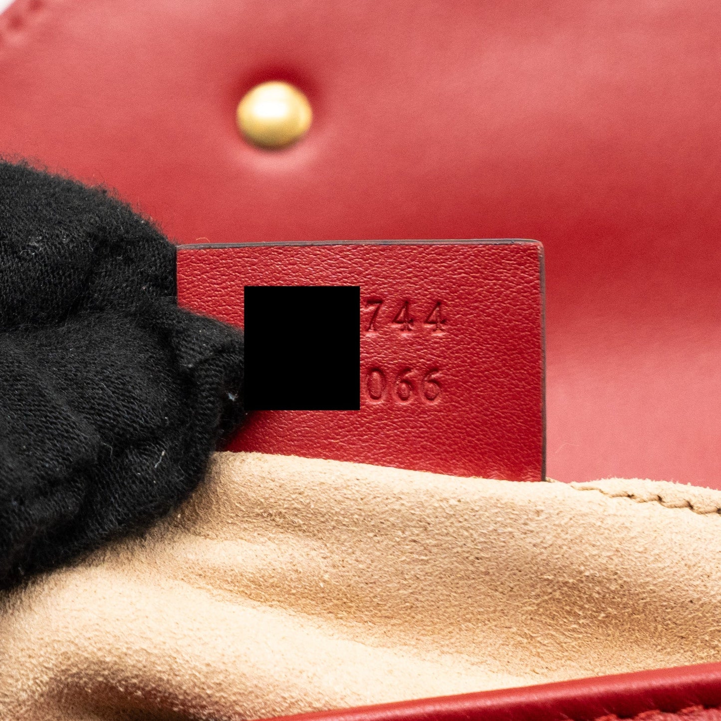 Gucci mini GG marmont shoulder bag calfskin red