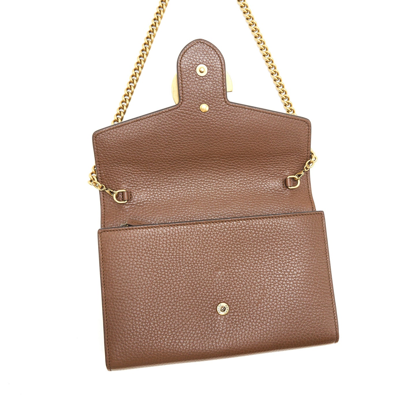 Gucci GG Marmont Chain Wallets Brown