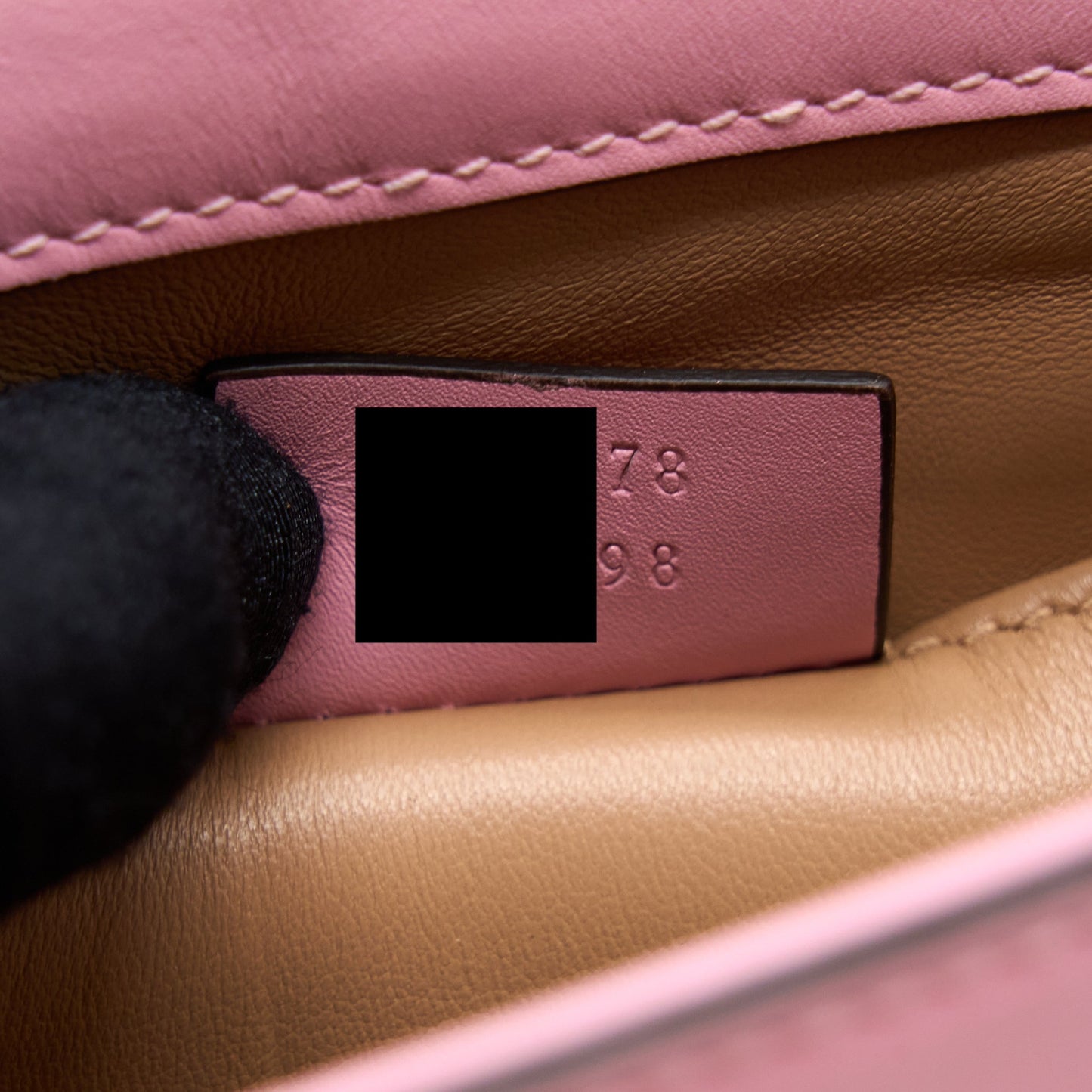 Gucci Pearl Studded Mini Broadway Bee Shoulder Bag Pink