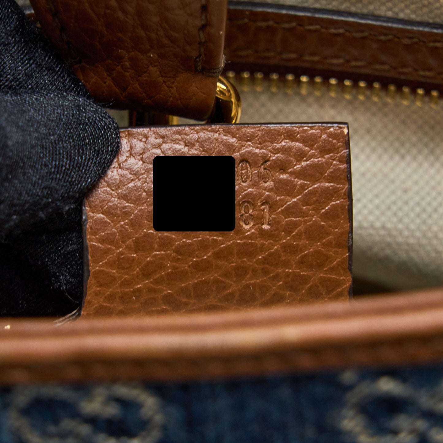 Gucci Jackie 1961 Small Shoulder Bag Denim/Leather Blue/Brown