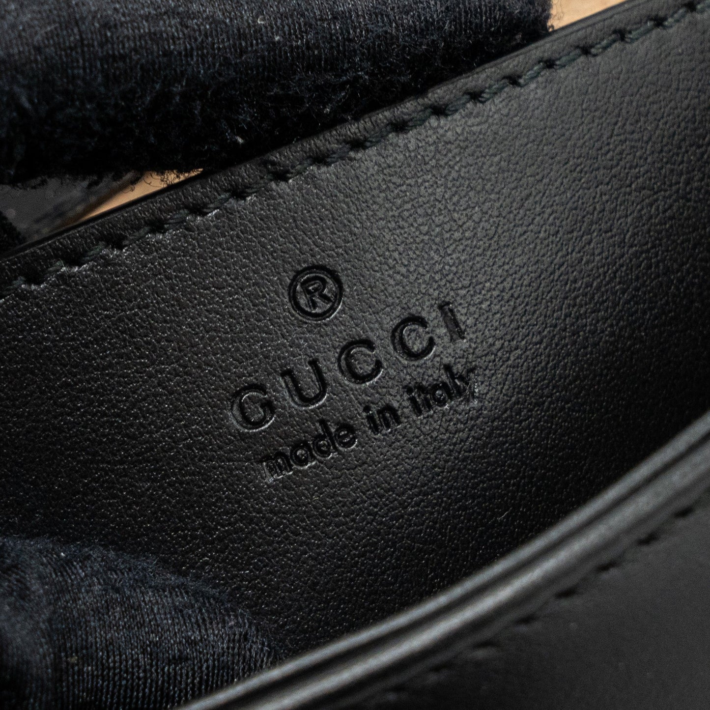 Gucci mini marmont calfskin black
