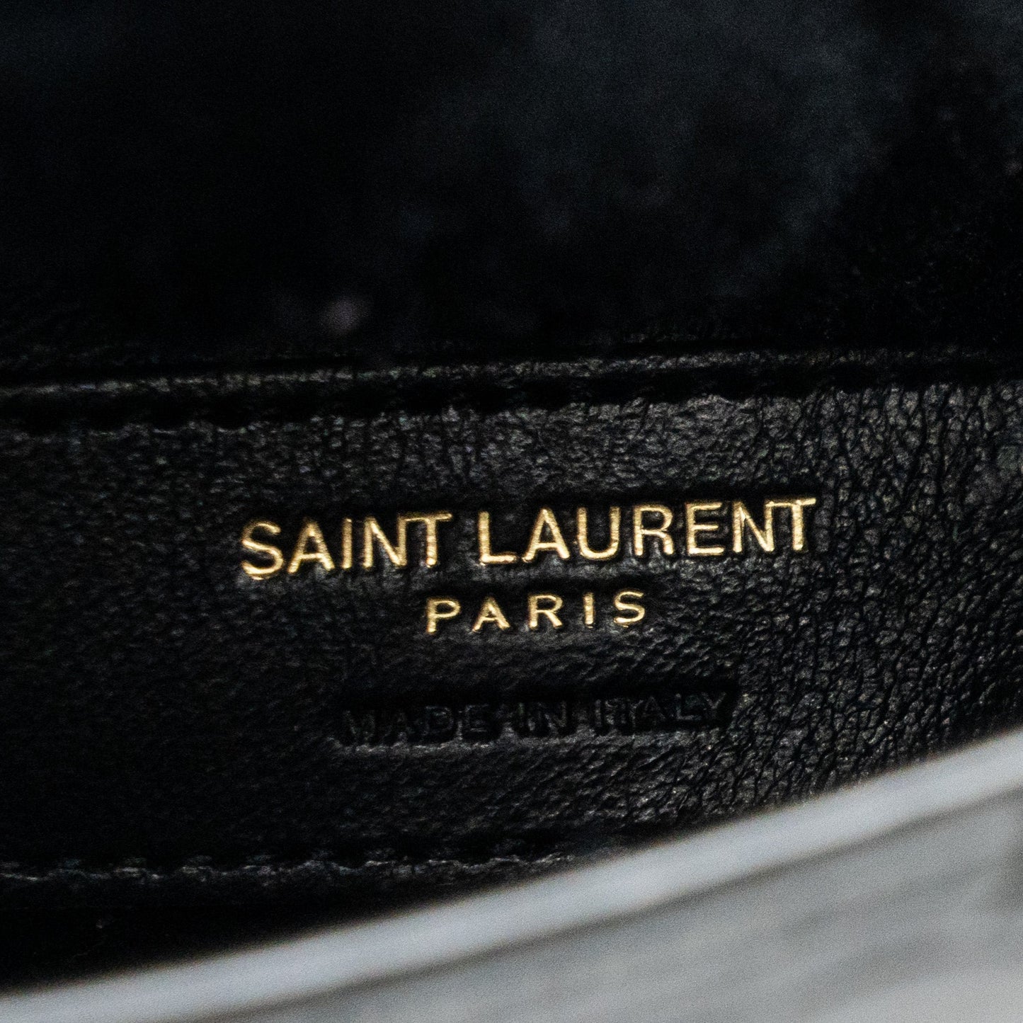 Saint Laurent Manhattan Shoulder Bag Crocodile-Embossed Black GHW