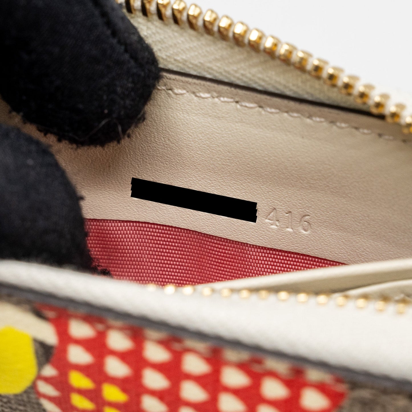 Gucci zipper wallet GG supreme canvas with print multicolor L