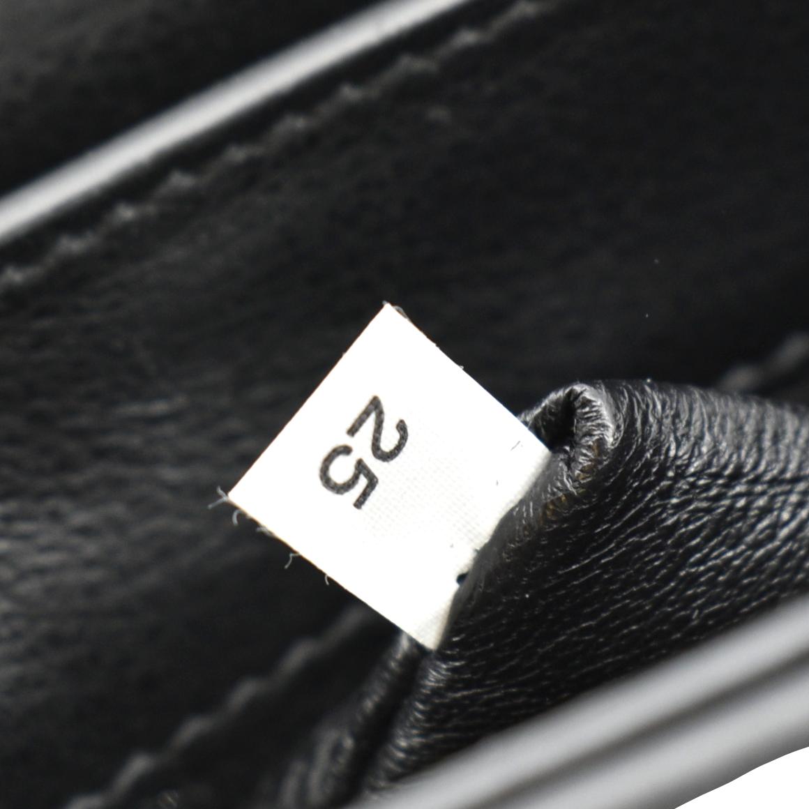 PRADA Arcade Glace Calf Leather Chain Crossbody Bag Black
