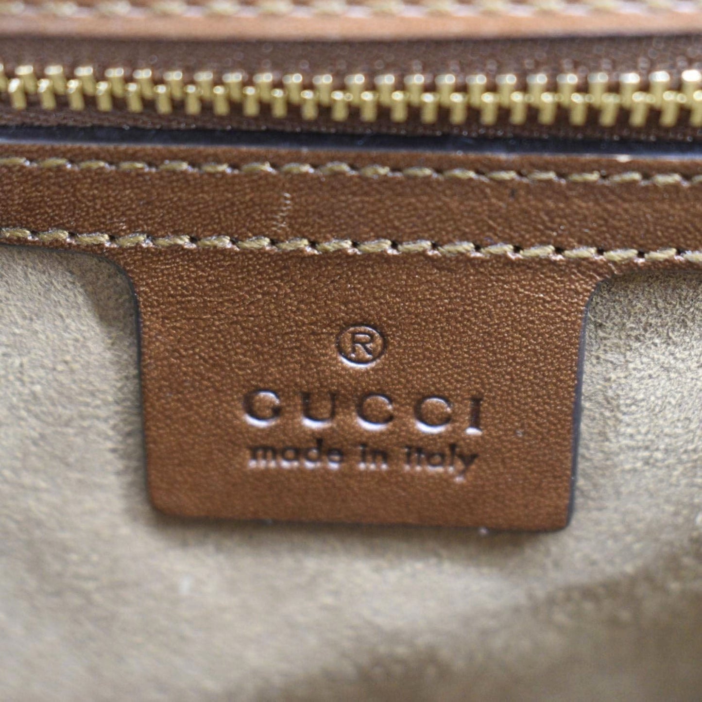 GUCCI Ophidia Small GG Canvas Messenger Bag Beige