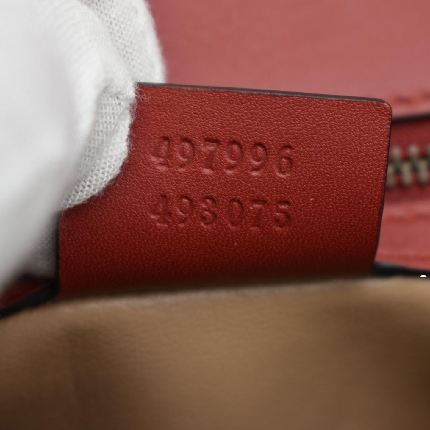 GUCCI Python Osiride Small Leather Top Handle Shoulder Bag Red 497996