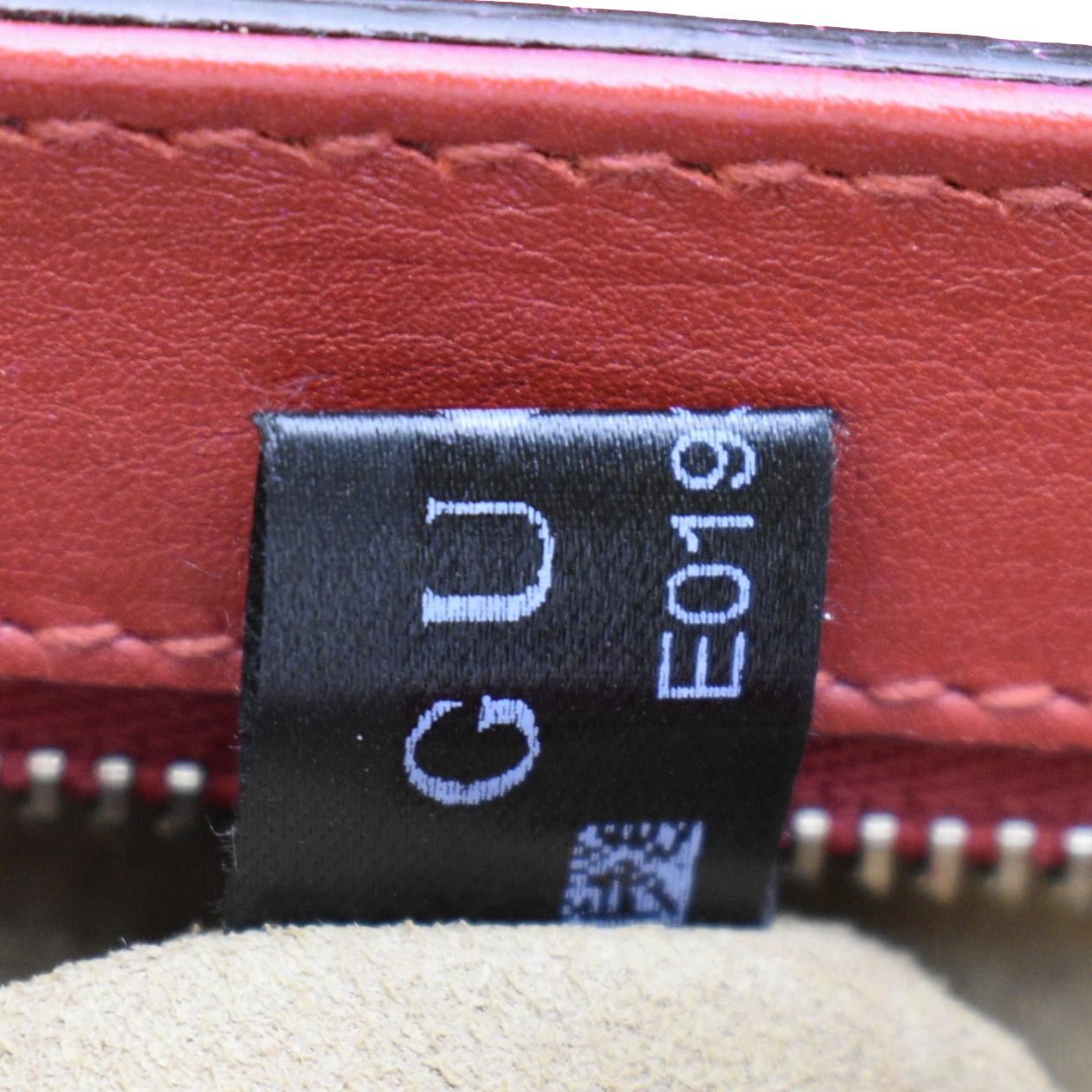 GUCCI Padlock Medium Leathrer Chain Shoulder Bag Red 409486