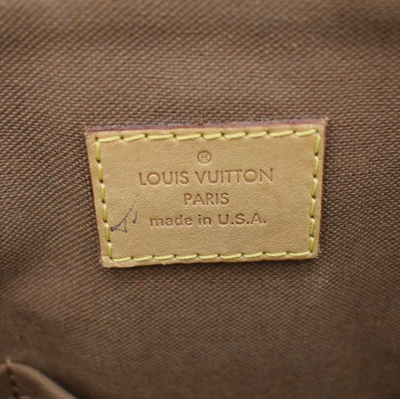 LOUIS VUITTON Tivoli GM Monogram Canvas Satchel Bag Brown