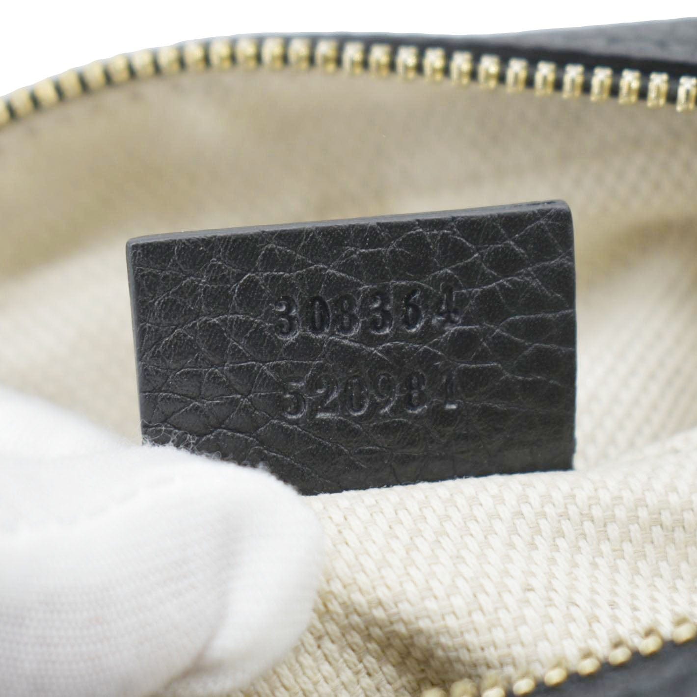 GUCCI Soho Disco Leather Crossbody Bag Black 308364
