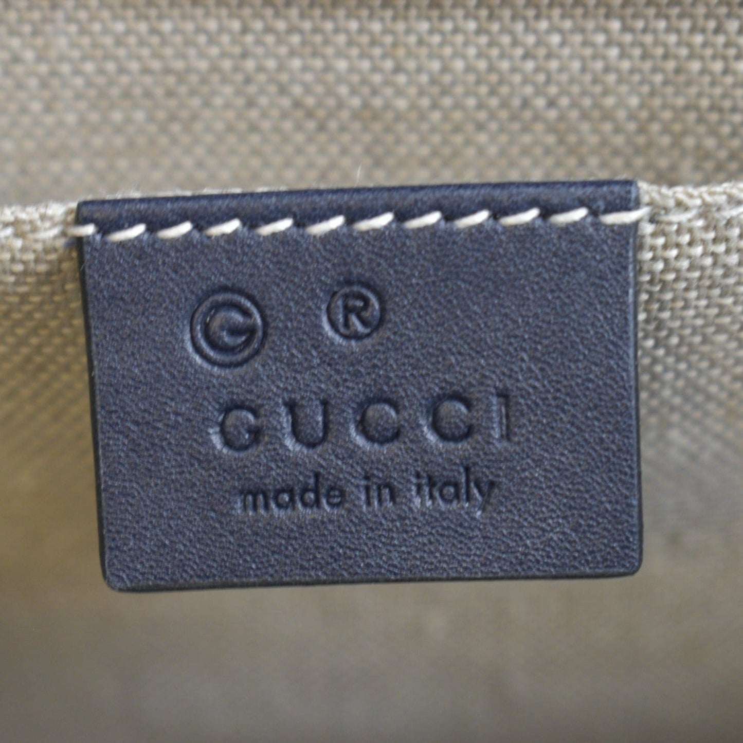 GUCCI Emily Medium GG Leather Chain Shoulder Bag Navy Blue 449635