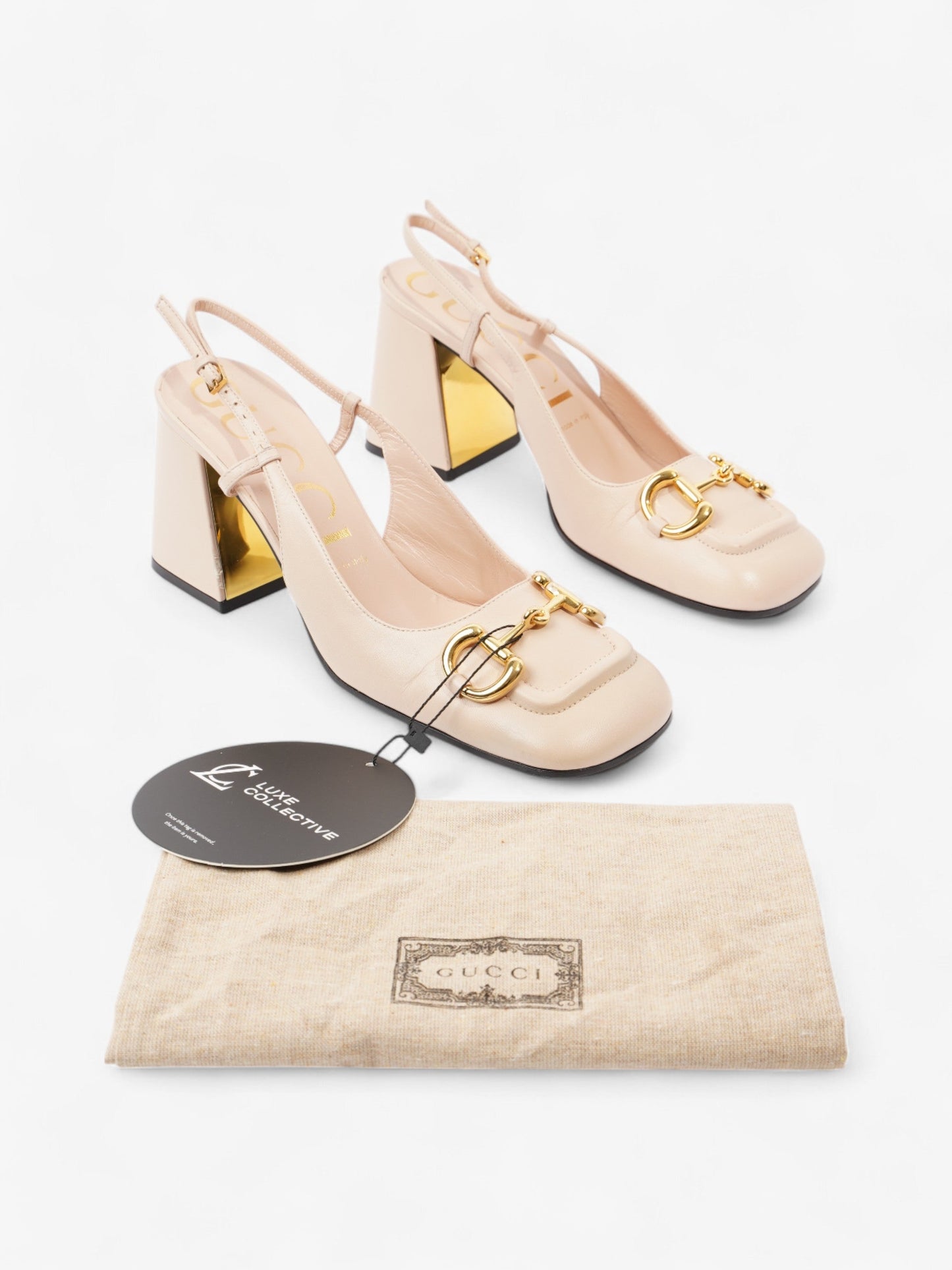 Gucci Horsebit Pump 60 Nude Leather EU 39 UK 6