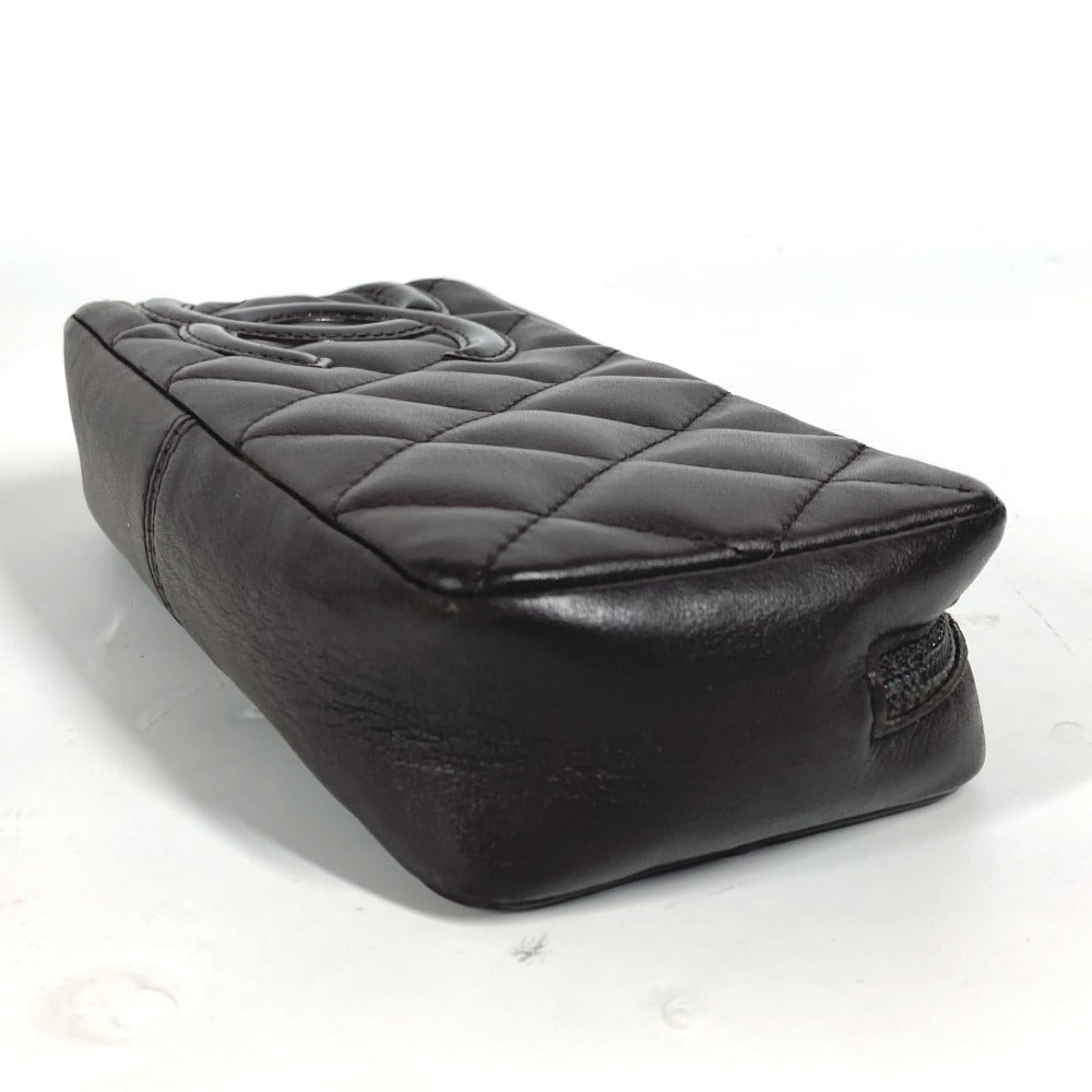 Chanel 30 Leather Brown Clutch
