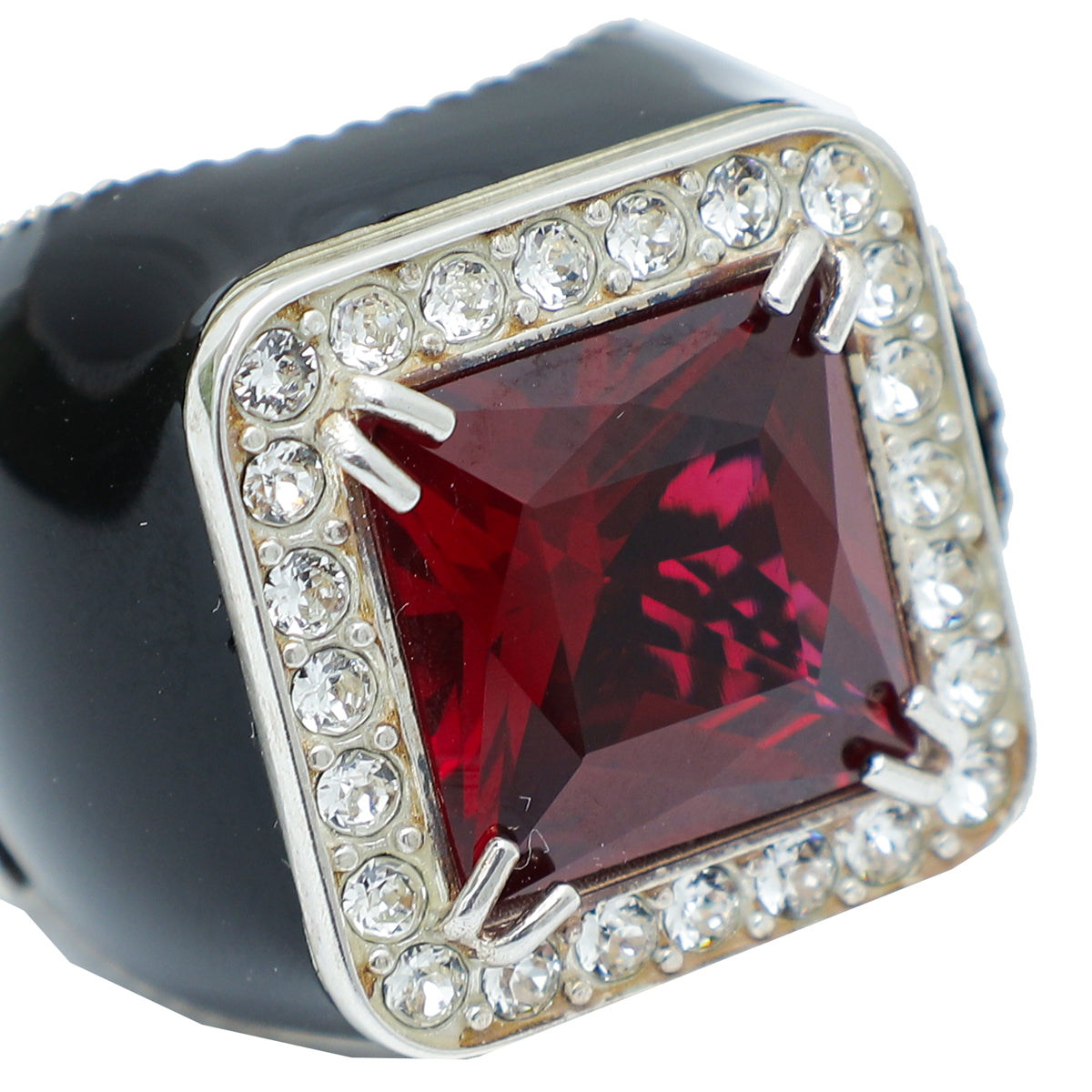 Gucci Multicolor GG Synthetic Ruby Signet Ring