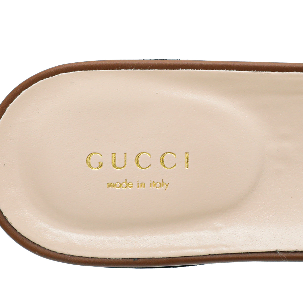 Gucci Brown Interlocking G Cut Out Slide Sandal 39